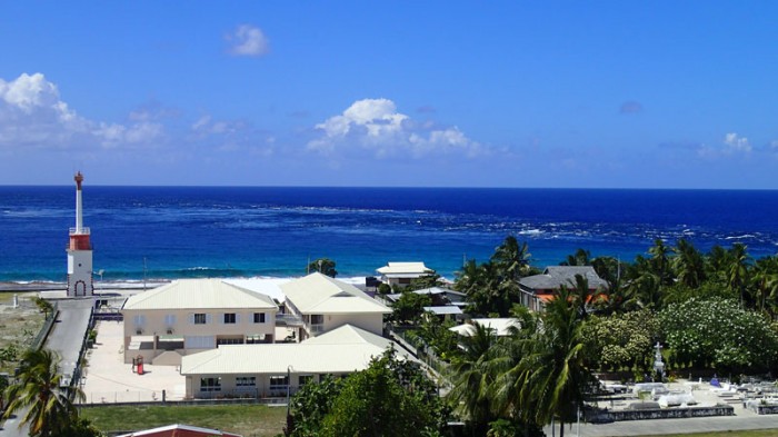 Courant sortant de la passe Est de l’atoll de Makemo, village de Pouheva