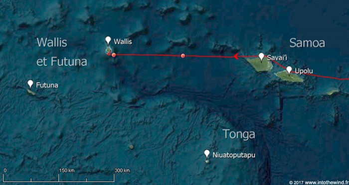 Huitième étape de la transpacifique des Samoa à Wallis