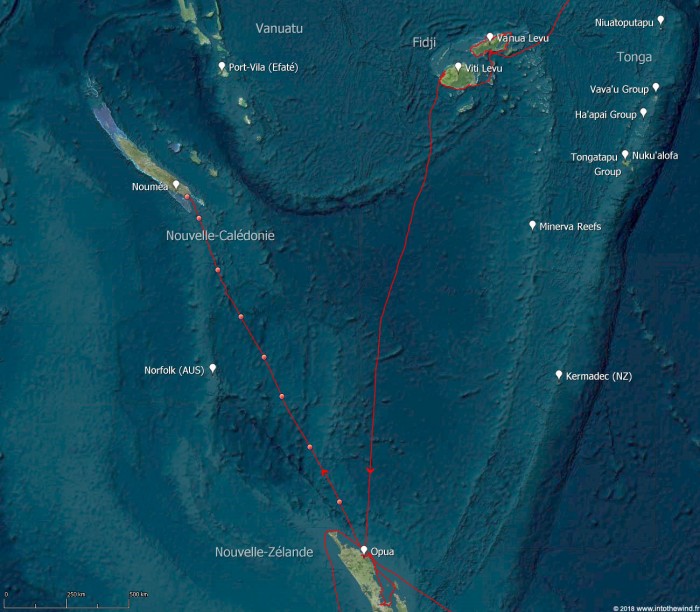 Onzième étape de la transpacifique de la Nouvelle-Zélande à la Nouvelle-Calédonie