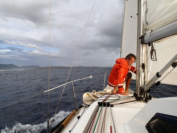 Changement de voiles avant Bourail