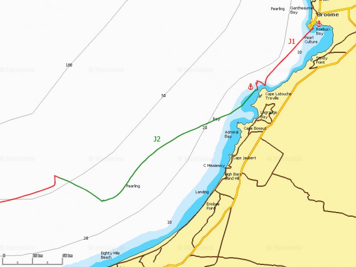 J1-2 Départ de Broome, Eighty Mile Beach