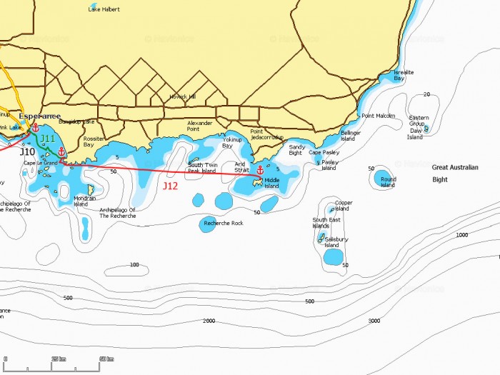 J11-12 Esperance, cap Le Grand, Middle Island (archipel de la Recherche)