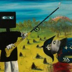 Ned Kelly (1854-1880) peint par Sir Sidney Nolan en 1946