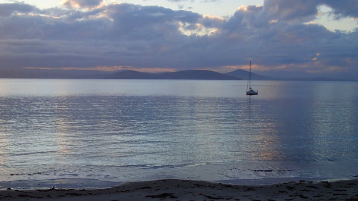 Le mouillage exposé de Darlington Bay (au Nord de Maria Island)