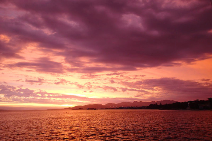 Coucher de soleil sur la ville de Lady Barron