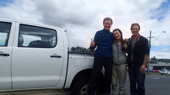 Simon nous prend en stop d’Edgar Dam à Burnie !