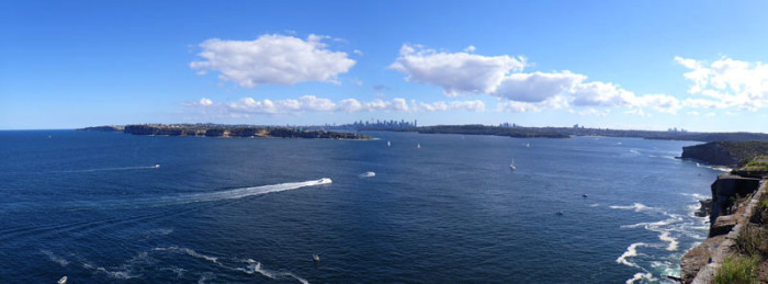 Le débouché du Sydney Harbour dans la mer de Tasman