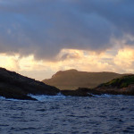 Lever de soleil sur la Coal Shaft Bay à Broughton Island