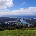 Laurieton, les bancs de sable du Camden Haven Inlet et la mer de Tasman