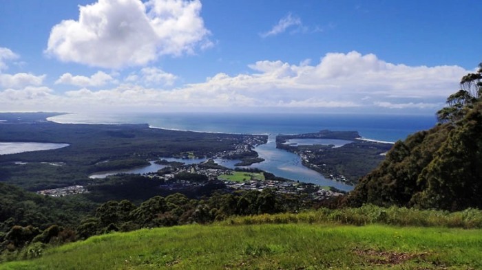 Laurieton, les bancs de sable du Camden Haven Inlet et la mer de Tasman