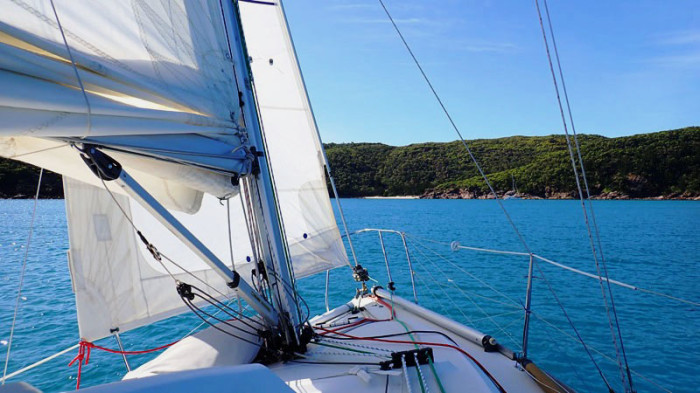 En visuel du mouillage de Thomas Island dans les Whitsunday