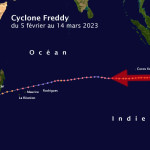 Trajet du cyclone Freddy dans l’océan Indien (source : Wikipédia)